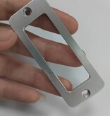 Naamplaathouder aluminium 65x25x4mm inclusief naamplaatje - per 1 stuk