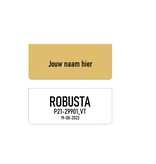 Naamplaathouder aluminium 65x25x4mm inclusief naamplaatje - per 1 stuk