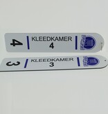 CombiCraft Robuuste Kleedkamer Sleutelhanger XL, gemaakt van Wit Aluminium Sandwich materiaal in 150x50mm