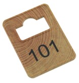 CombiCraft Garderobemunten Tiffany  Houtvezel rechthoek 36x50mm met een eigen nummering in kleine aantallen of als NABESTELLING