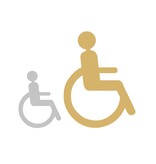 RVS-Look, Messing-look, Koper-Look en Brons-look  Acrylaat Toiletbordjes in een geborstelde uitvoering. Visueel is het metaal.