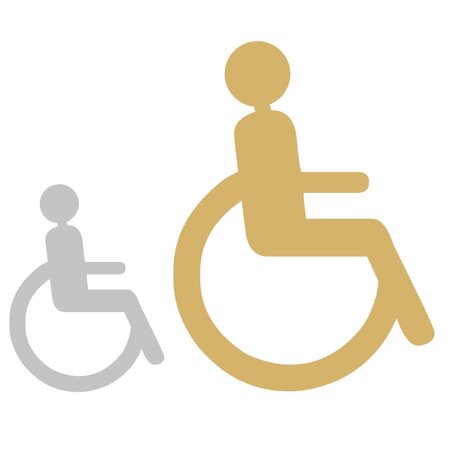 RVS-Look, Messing-look, Koper-Look en Brons-look  Acrylaat Toiletbordjes in een geborstelde uitvoering. Visueel is het metaal.