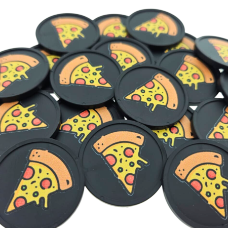 CombiCraft Gekleurde Pizza Consumptiemunten Ø29mm - 100 stuks