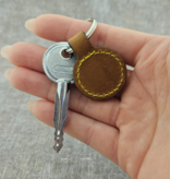 Blanco Leren Sleutellabel rond Ø 30 mm