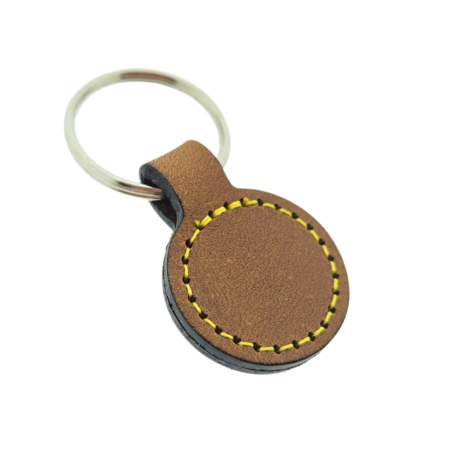 Blanco Leren Sleutellabel rond Ø 30 mm