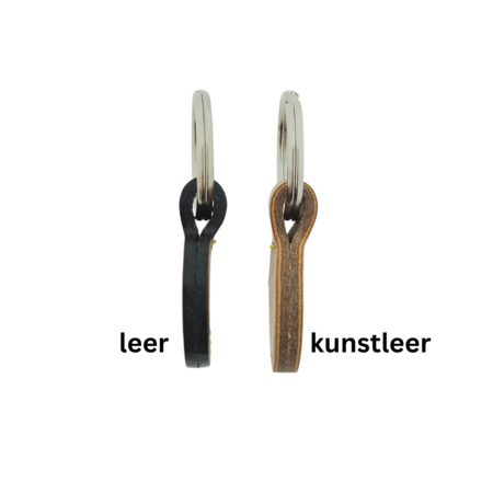 Bedrukt Leren Sleutellabel rond Ø 30 mm