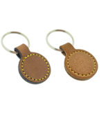 Blanco Leren Sleutellabel rond Ø 30 mm