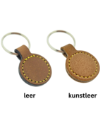 Blanco Leren Sleutellabel rond Ø 30 mm