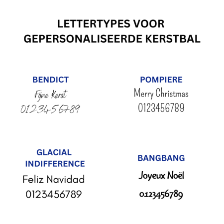 Houten Gepersonaliseerde Kerstbal met jouw naam of kerstwens Ø 65 mm