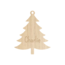 CombiCraft Houten Gepersonaliseerde Kerstbal in de vorm van een kerstboom met jouw naam of kerstwens 85 mm