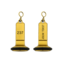Emperor aluminium hotel sleutelhanger goud met zwarte gravering 80 x 23 mm