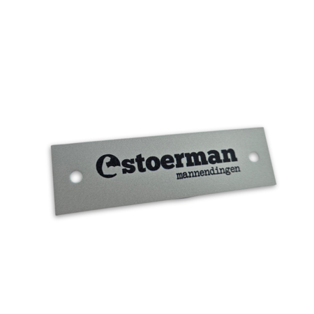 CombiCraft Logoplaatje Aluminium 70x20mm met twee gaatjes en jouw eigen logo