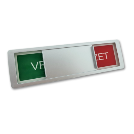 Vrij-bezet bordje in een kunststof schuifprofiel ca. 178x50mm