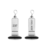 Emperor aluminium hotel sleutelhanger zilver met zwarte gravering 80 x 23 mm