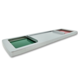 Schuifbordje zonder tekst met een groen en een rood vlak in een kunststof profiel ca. 178x50mm