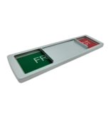 Frei-Belegt bordje in een kunststof schuifprofiel ca. 178x50mm