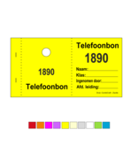 1000 bonnen voor afgifte van telefoons