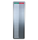 Aluminium Frans aanwezigheidsbord met Présent-Absent voor 30 personen