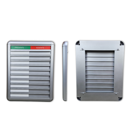 Aluminium Spaans aanwezigheidsbord met Presente-Ausente voor 10 personen