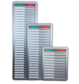 Aluminium Spaans aanwezigheidsbord met Presente-Ausente voor 10 personen