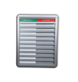 Aluminium Spaans aanwezigheidsbord met Presente-Ausente voor 10 personen
