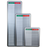 CombiCraft Aluminium Oekraïens aanwezigheidsbord met присутній-Відсутній  voor 10 personen