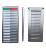 Aluminium Oekraïens aanwezigheidsbord met присутній-Відсутній  voor 20 personen