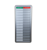 Aluminium Oekraïens aanwezigheidsbord met присутній-Відсутній  voor 20 personen