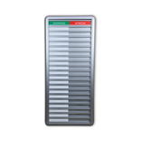 Aluminium aanwezigheidsbord met Aanwezig-Afwezig voor 20 personen