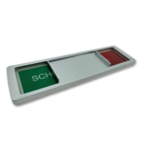 Schoon Vuil bordje in een kunststof schuifprofiel ca. 178x50mm