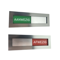 Aanwezig-Afwezig schuifbord acrylaat