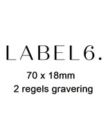 LABEL 6 - Graveerstrookjes met 3M Tape in 70x18mm met 2 regels gravering