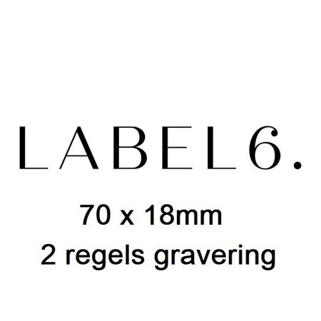 LABEL 6 - Graveerstrookjes met 3M Tape in 70x18mm met 2 regels gravering