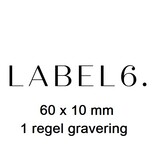 LABEL 6 - Graveerstrookjes met 3M Tape in 60x10mm met 1 regel gravering