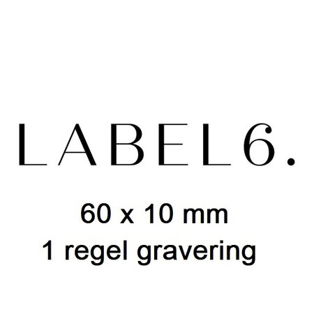 LABEL 6 - Graveerstrookjes met 3M Tape in 60x10mm met 1 regel gravering