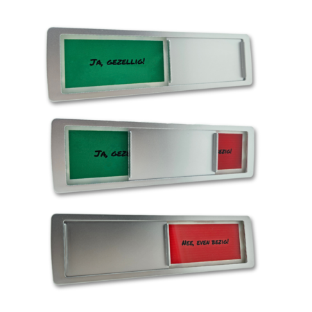 Personaliseerbaar Kunststof Schuifbordje 178x50mm met 3M Tape - Ontwerp Jouw Unieke Bordje