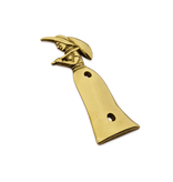 Gegoten toiletbordje "Dame met paraplu" in goudkleurig messing of zilverkleurig messing