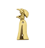 Gegoten toiletbordje "Dame met paraplu" in goudkleurig messing of zilverkleurig messing