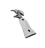 Gegoten toiletbordje "Dame met paraplu" in goudkleurig messing of zilverkleurig messing