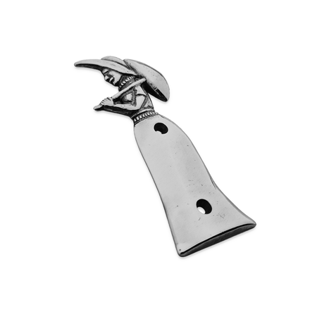 Gegoten toiletbordje "Dame met paraplu" in goudkleurig messing of zilverkleurig messing