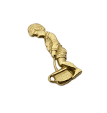 Gegoten toiletbordje "Plassend jongetje" in goudkleurig messing of zilverkleurig messing