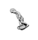 Gegoten toiletbordje "Plassend jongetje" in goudkleurig messing of zilverkleurig messing