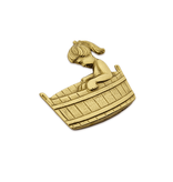 Gegoten toiletbordje "Meisje in bad" in goudkleurig messing of zilverkleurig messing