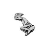 Gegoten Toiletbordje "Meisje op potje" in goudkleurig of zilverkleurig messing