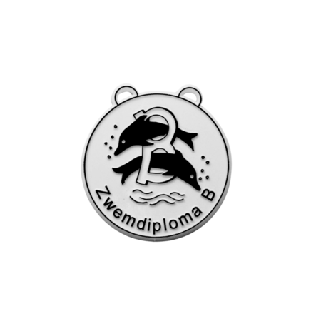 Zwemdiploma B medaille in verschillende kleuren Ø60mm