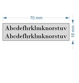 LABEL 6 - Graveerstrookjes met 3M Tape in 70x18mm met 2 regels gravering