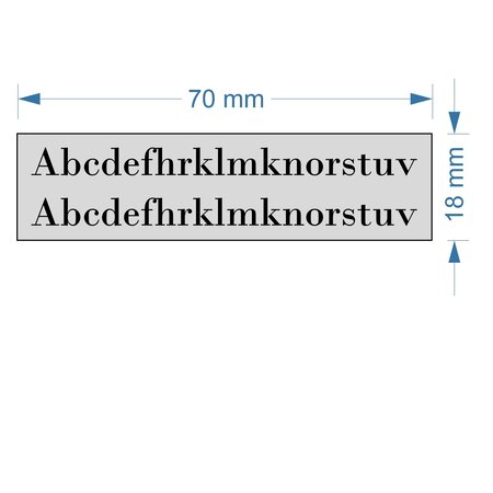 LABEL 6 - Graveerstrookjes met 3M Tape in 70x18mm met 2 regels gravering
