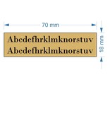 LABEL 6 - Graveerstrookjes met 3M Tape in 70x18mm met 2 regels gravering