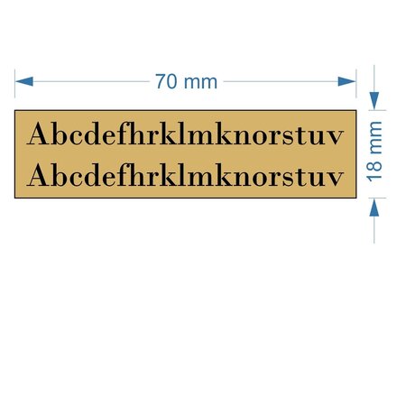 CombiCraft LABEL 6 - Graveerstrookjes met 3M Tape in 70x18mm met 2 regels gravering