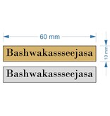 LABEL 6 - Graveerstrookjes met 3M Tape in 60x10mm met 1 regel gravering